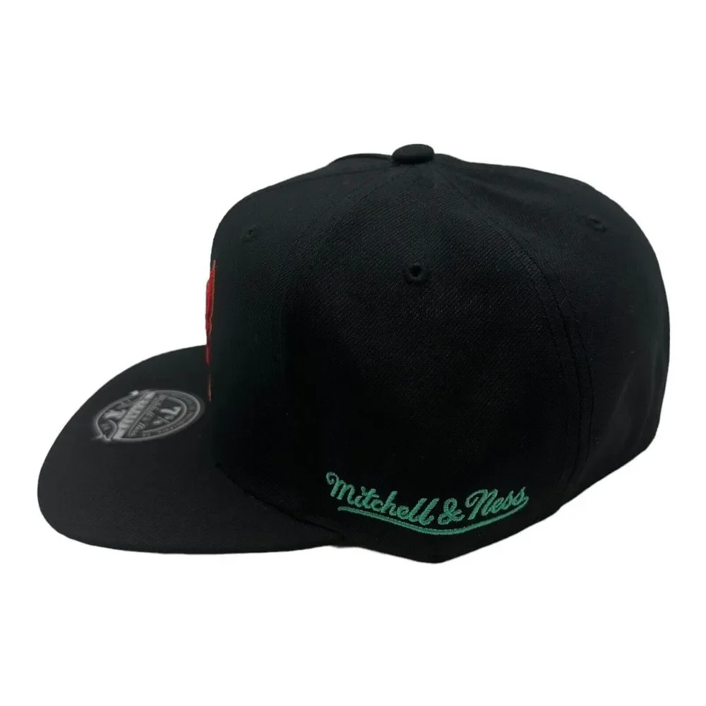 Mitchell & Ness Chicago Bulls 30th Anniversary NBA Black Orange Fitted Hat 7 5/8